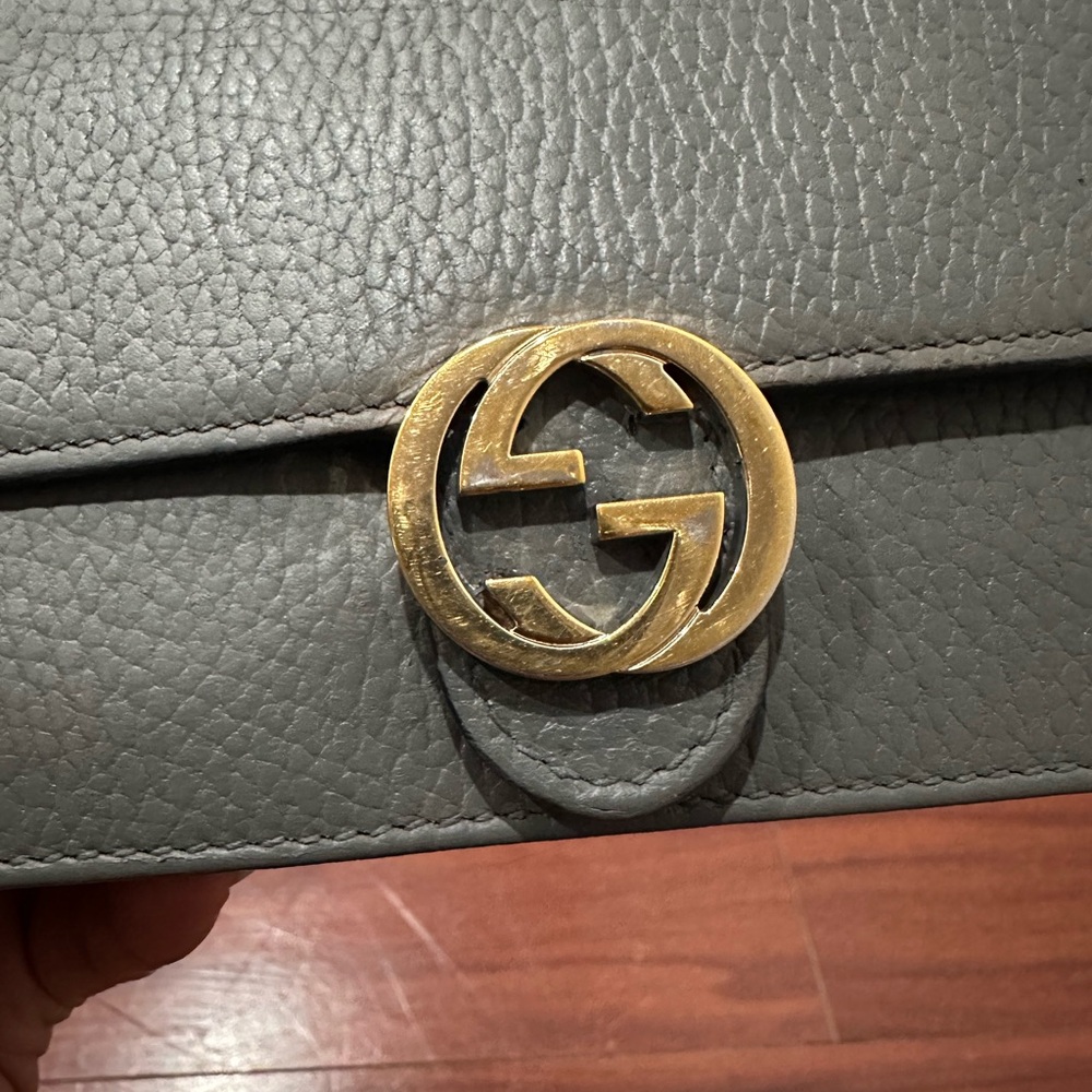 Gucci Dollar Calfskin Interlocking G Wallet On Chain with dustbag and COA - Picture 14 of 15